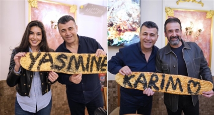 كريم عبد العزيز وياسمين صبري مع الشيف إسماعيل أوزدمير في تركيا