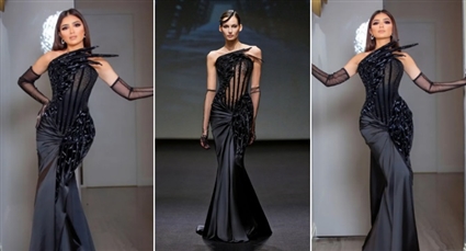 مي عمر وفستانها