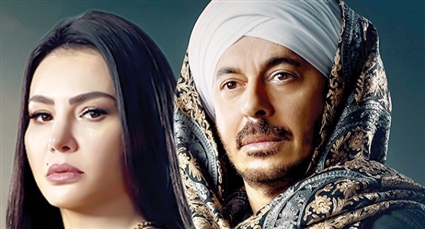 دينا فؤاد زوجة مصطفى شعبان في مسلسل (حكيم باشا)