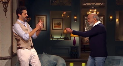 الفنان الراحل سليمان عيد وكريم محمود عبد العزيز في كواليس تصوير تيك توك