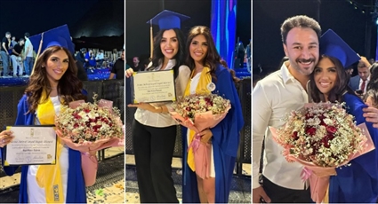 مي فاروق وابنتها ومحمد العمروسي