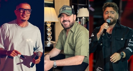 وائل جسار وتامر حسني وعمرو دياب