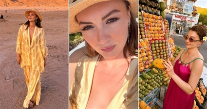 رحلة سفاري وجولة في الأسواق … الممثلة التركية بورجو أوزبيرك بطلة "بنات الشمس" تمضي إجازتها في شرم الشيخ