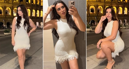 #شرطة_الموضة: هلا السعيد بفستان أبيض قصير بشراشيب من Zara في أحدث ظهور من إجازتها بإيطاليا