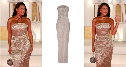 أسماء جلال وفستانها