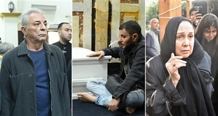 نجوم الفن محاطون بعدد كبير من محبيها ... جنازة الفنانة سمية الألفي