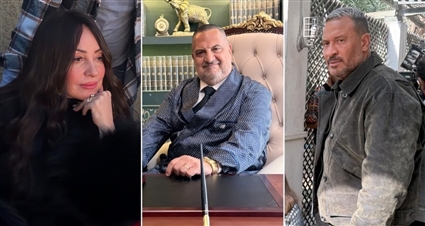 ماجد المصري وخالد الصاوي وأحمد عيد ونرمين الفقي وأمل بوشوشة وفادية عبد الغني في كواليس مسلسل "أولاد الراعي" 