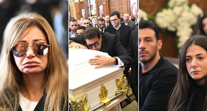 نجوم الفن والإعلام والثقافة في عزاء صلاة جنازة والدة الفنان هاني رمزي