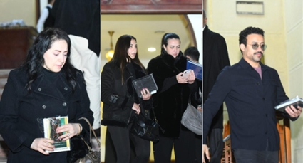 عزاء شقيق الفنانة شيرين