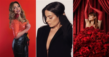 جلسات تصوير الفنانات في عيد الحب