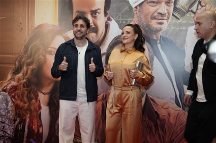ريهام عبد الغفور وهشام ماجد في العرض الخاص لفيلم "برشامة"
