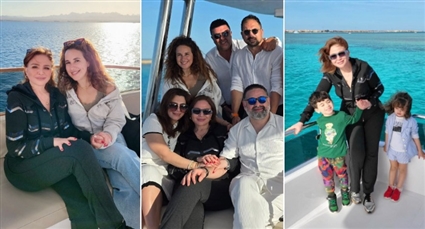 إلهام شاهين وشقيقها أمير وشيري عادل