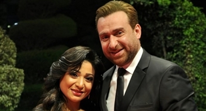 نضال الشافعي وزوجته