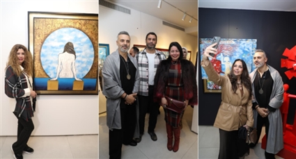 النجوم في معرض الفنان أحمد فريد