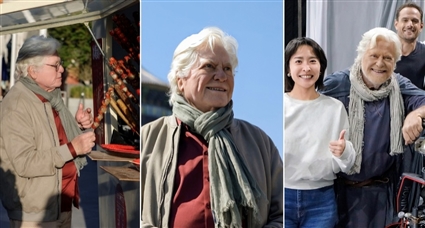 حسين فهمى في كواليس تصوير فيلم "القصة التى وجدتها فى الصين" في بكين