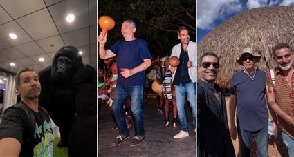 صدفي صخر ومحمود حميدة ونبيل عيسى في أوغاندا