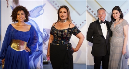 ليلى علوي وحنان مطاوع وأروى جودة وزوجها