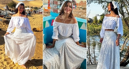 رانيا منصور من رحلتها في أسوان