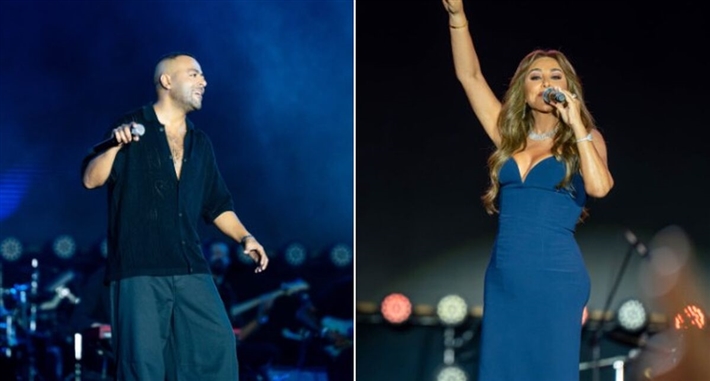 حفل إليسا وتامر عاشور في يلا ساحل