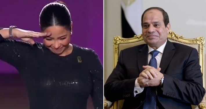الرئيس السيسي وشيرين عبد الوهاب