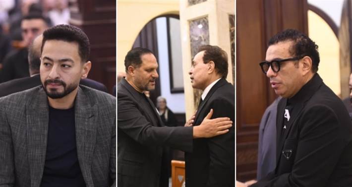 النجوم في عزاء شقيق حكيم