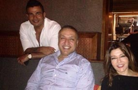 سميرة سعيد وعمرو دياب مع سالم الهندي في دبي