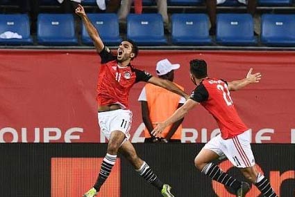 كهربا يحتفل بهدف الفوز