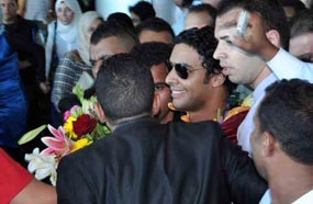 احمد جمال لحظة وصوله