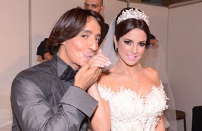 درة بفستان الزفاف من تصميم هاني البحري