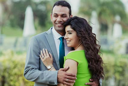 أيتن عامر مع عريسها محمد عز العرب 