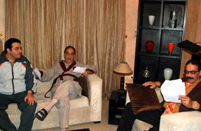 أحمد راتب أثناء تصوير أحد المشاهد