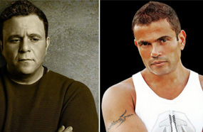 صورة مشتركة تجمع كل من عمرو دياب ومحمد فؤاد