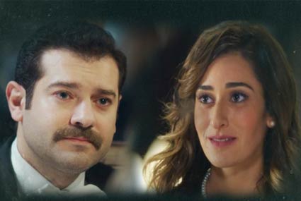 عمرو يوسف وامينة خليل من مسلسل "جراند أوتيل"