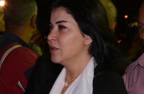 السورية جومانا مراد في عزاء خالد صالح