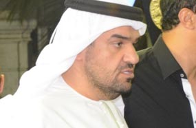 حسين الجسمي في عزاء خالد صالح