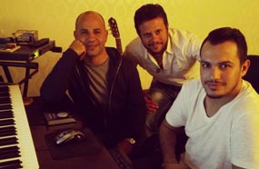 عزيز الشافعي مع أحمد إبراهيم والمنتج محمد حامد