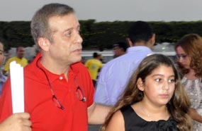 شريف منير مع ابنته في حفل الإفطار