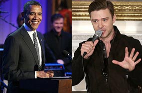 جاستين تيمبرلايك وباراك أوباما