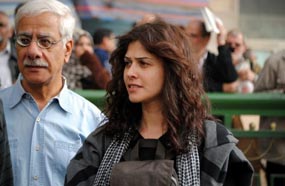 بسمة أثناء مشاركتها في تظاهرات يناير 2011