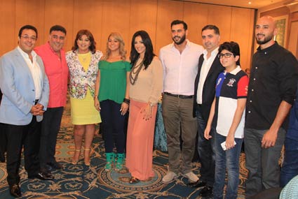 هالة صدقي وحنان مطاوع وتامر حبيبي في حفل افطار قنوات سي بي سي  لشركة BEELINK