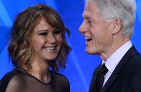 جينيفر لورانس مع بيل كلينتون