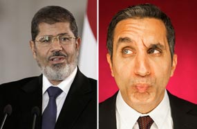 باسم يوسف ومحمد مرسي