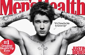 جستين بيبر بعضلات مفتولة على غلاف  &quot;Men’s Health&quot;