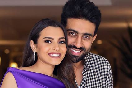 كارمن سليمان‎ مع زوجها مصطفى جاد