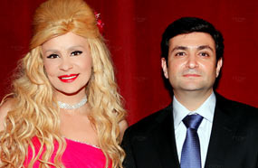 كارول سماحة مع وزير الثقافة اللبناني سليم ورده