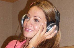 ديانا اثناء تسجيل الأغنية