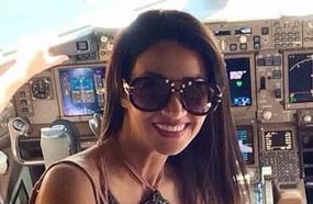 ديانا حداد تلتقط صورة &quot;ذاتية&quot; مع الطيارين