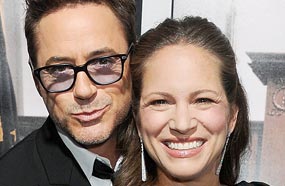 روبرت داوني جونيور مع زوجته سوزان