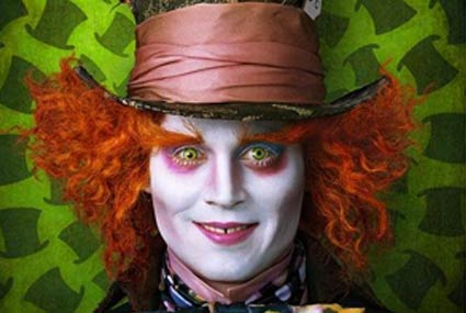 جوني ديب‎ في فيلم اليس في وندر لاند alice in wonderland