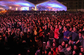 جمهور دياب الغفير في الحفل